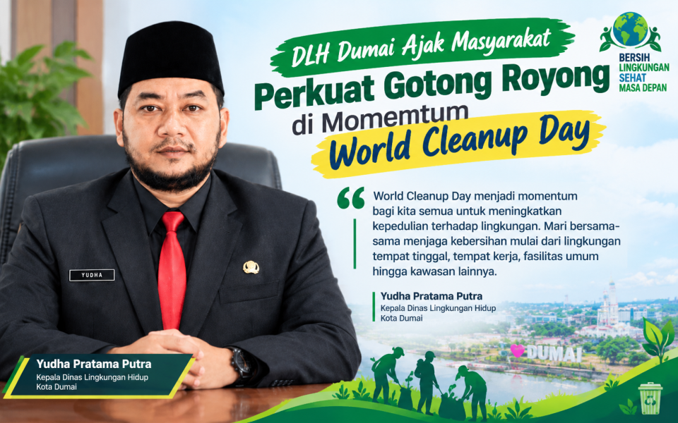 Lewat World Cleanup Day, DLH Dumai Ajak Warga Peduli Sampah