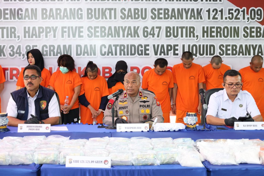 Polda Riau Musnahkan Narkoba Rp 123,7 M Hasil Operasi 3 Bulan