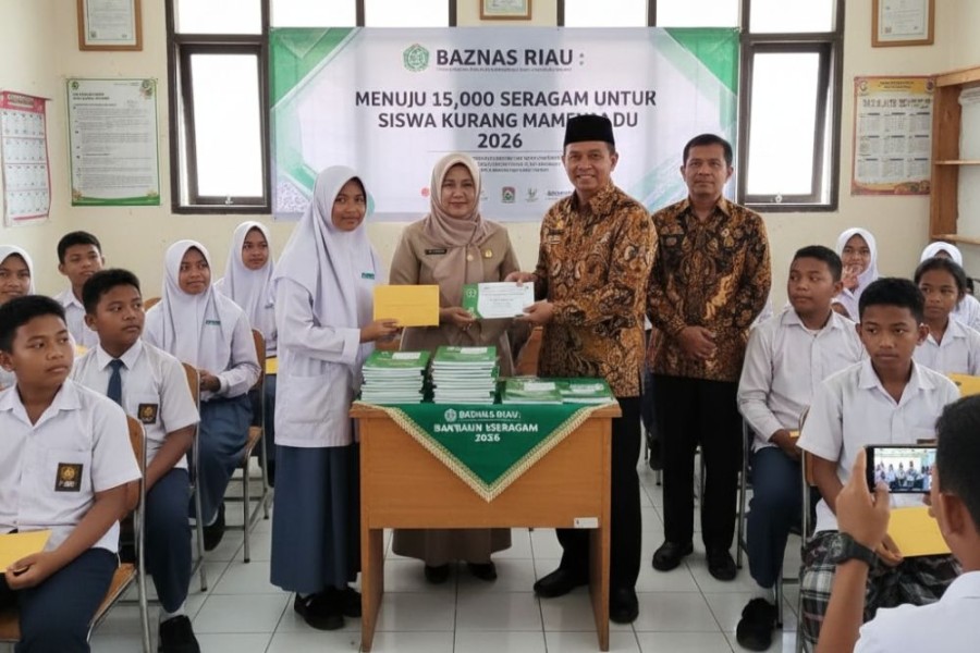 Baznas Riau Siapkan 15 Ribu Setel Seragam Sekolah untuk Siswa Kurang Mampu Tahun 2026