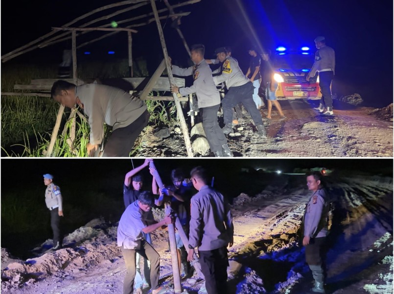 Tindak Lanjut Video Viral, Polsek Bonai Darussalam Gerak Cepat Bongkar Lokasi Pungli Di Dusun Betung