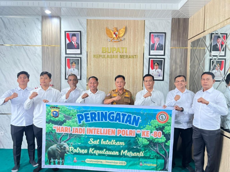 Peringati HUT ke-80 Fungsi Intelijen Polri, Bupati Meranti Sambut Silaturahmi Sat Intelkam Polres Kepulauan Meranti
