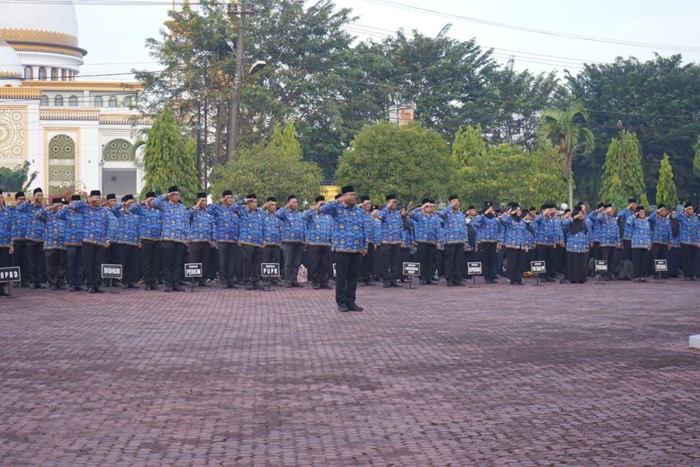 Asisten Pemerintahan dan Kesejahteraan Rakyat Pimpin Apel Perdana Hari Kesadaran Nasional 2026