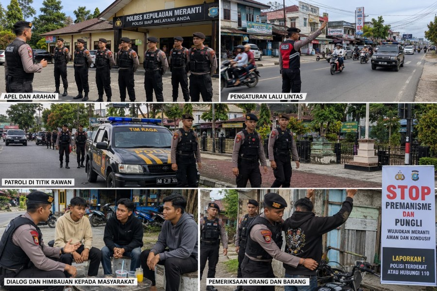 TIM RAGA Polres Meranti Gencarkan Patroli Antipremanisme, Kamtibmas Tetap Kondusif