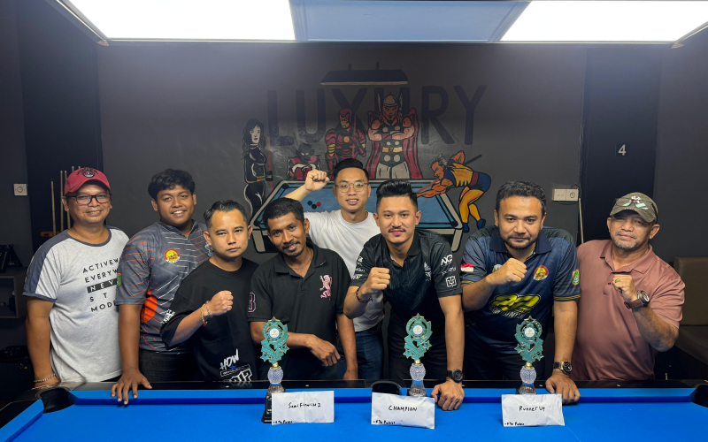 Aan Broto Raih Juara Turnamen Biliar 9 Ball di Luxury Billiard Dumai