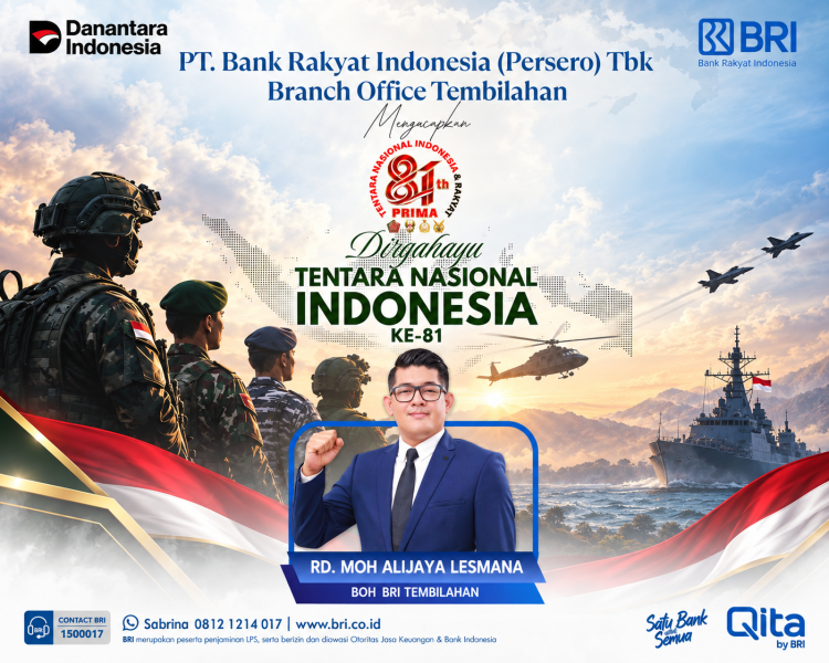 Semangat TNI Prima, BRI Tembilahan Tegaskan Komitmen Bersinergi untuk Masyarakat