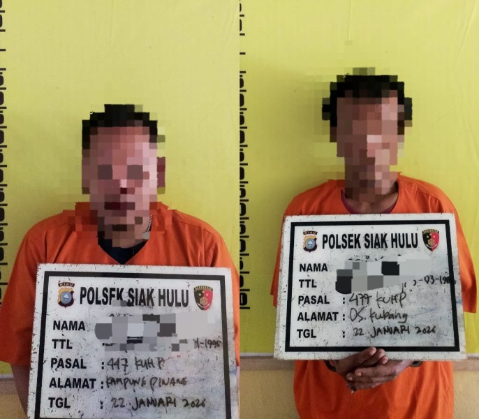 Polsek Siak Hulu Tangkap Dua Pelaku Pencurian Alat-alat Tukang