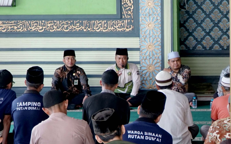 Perkuat Pembinaan Keagamaan, Rutan Dumai Bersama Kemenag Gelar Pengajian Rutin Warga Binaan