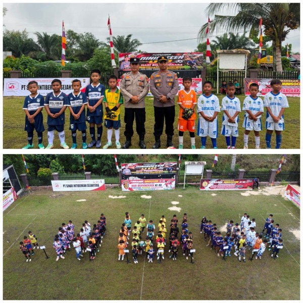 Sempena HUT Bhayangkara, Posek Sungai Sembilan Gelar Turnamen Minisoccer U-10