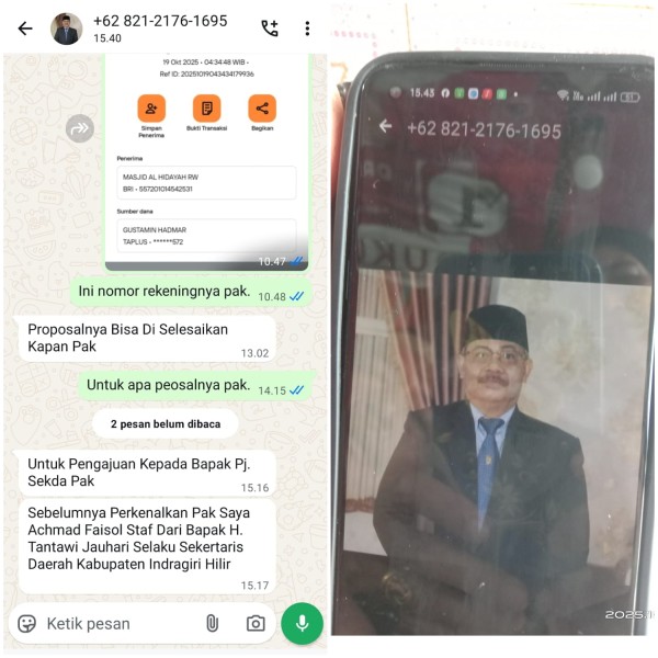 Sekda Inhil Imbau Pengurus Masjid Waspada Penipuan Bermodus Proposal Bantuan