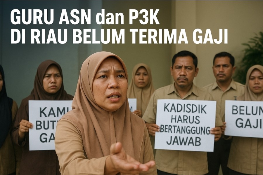 Guru ASN dan P3K di Riau Belum Terima Gaji Hingga Akhir Oktober, Desak Kadisdik Bertanggung Jawab