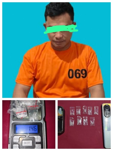 Gerak Cepat Satresnarkoba Pelalawan, Pengedar Sabu Ditangkap di Warung Makan Desa Kesuma