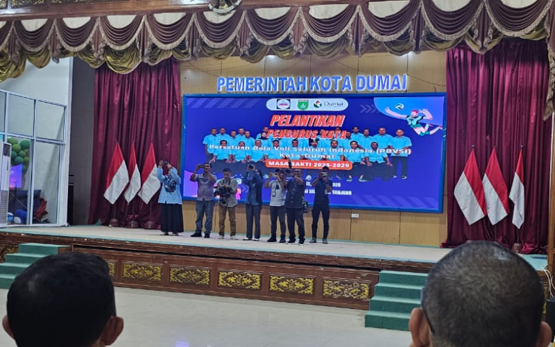 PBVSI Dumai Resmi Dilantik, Pelindo Dukung Kemajuan Olahraga Voli