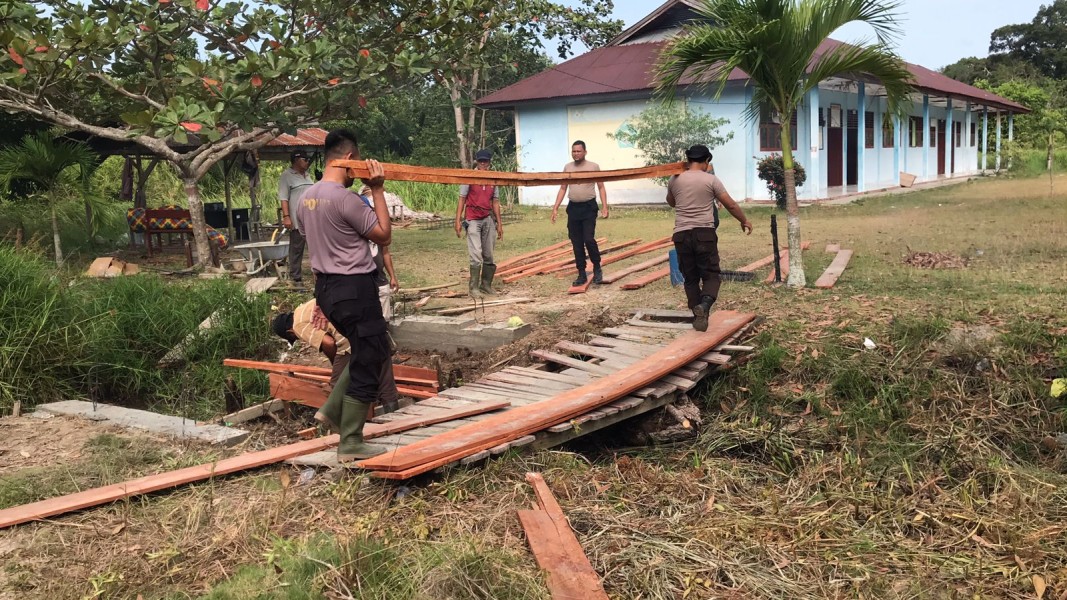 Hari Ketiga Polres Meranti Gaspol Progres Jembatan Merah Putih Presisi