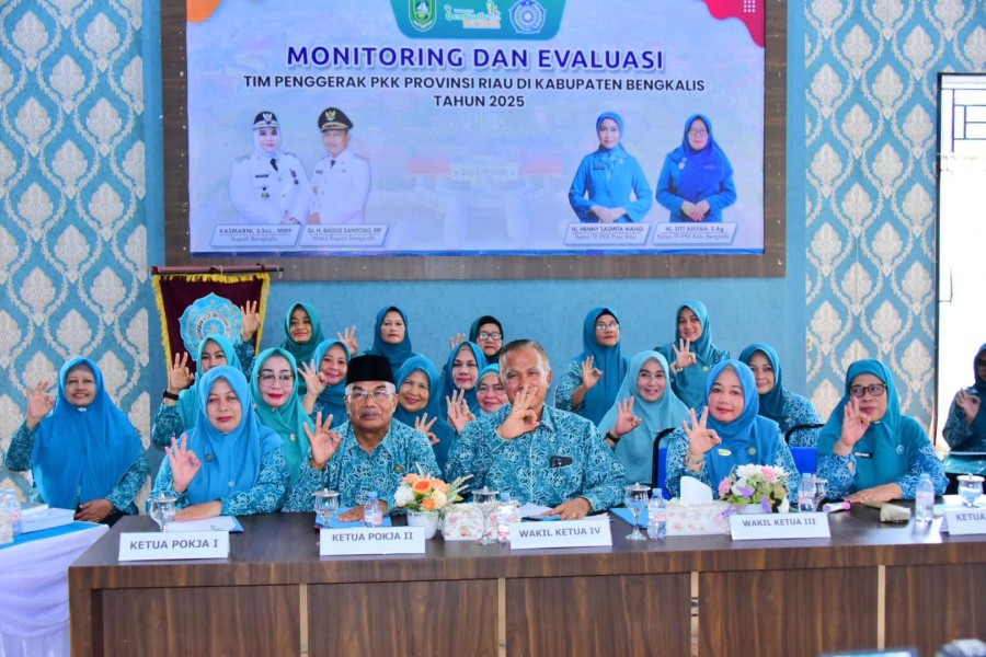 TP PKK Kabupaten Bengkalis Tunjukkan Keberhasilan Program di Hadapan TP PKK Provinsi Riau