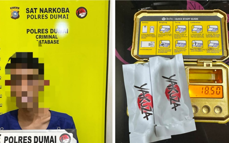 Satresnarkoba Polres Dumai Amankan Pria Bawa 2 Cartridge Diduga Otomidate
