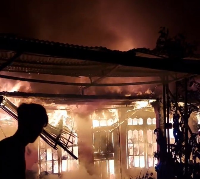 Kebakaran di Tembilahan Hulu!  3 Rumah Terbakar, 1 Lansia Meninggal