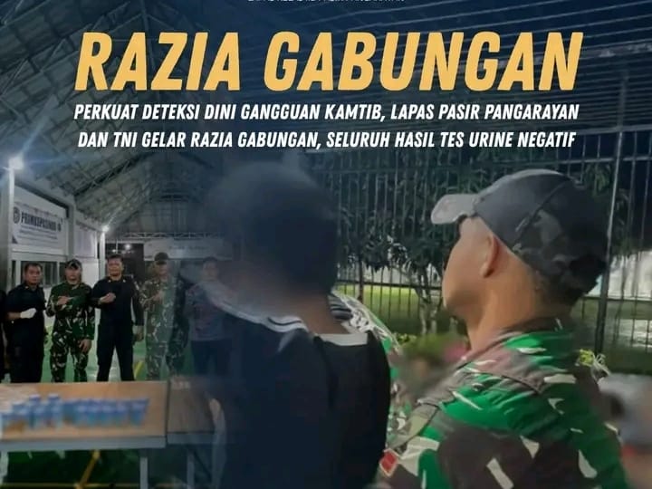 Perketat Pengawasan, Lapas Pasir Pangarayan dan TNI Razia Kamar Hunian Warga Binaan