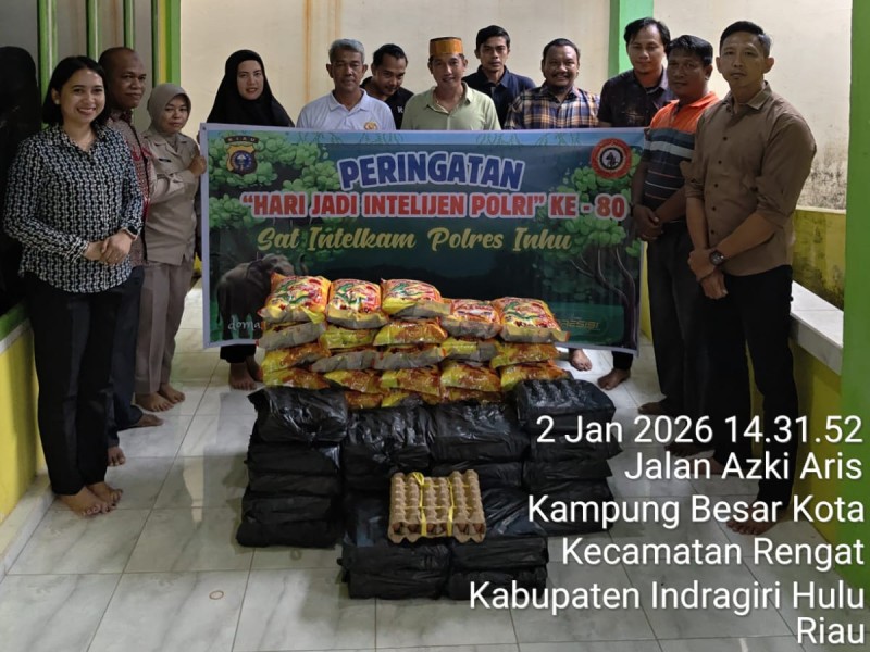 Berbagi Informasi Dan Pengalaman Warnai Bakti Sosial HUT Intelijen 80 Polres Inhu