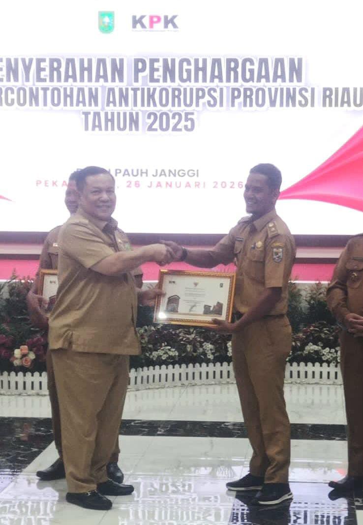 Desa Beringin Makmur Raih Penghargaan Desa Percontohan Antikorupsi Provinsi Riau 2025