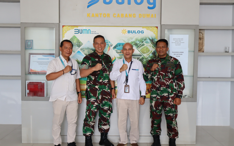 Dandim 0320 Dumai Kunjungi Bulog Dumai, Bahas Stabilitas Stok dan Distribusi Pangan