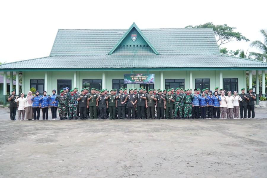 Kodim 0314/Inhil Gelar Upacara Peringatan Hari Juang TNI AD ke-80 Tahun 2025