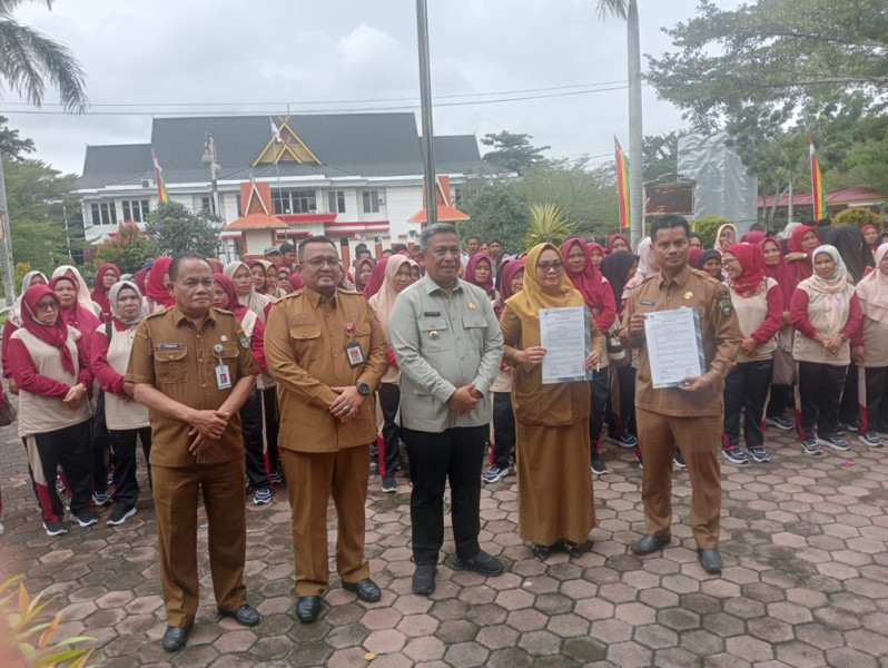 Kembalikan Estetika Kota, 155 Petugas Pramutaman Rohul Resmi Dialihkan ke DLH