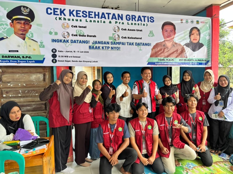 Pemdes Bagan Laguh Gelar Cek Kesehatan Gratis dan Dirikan Posko Pakaian Layak Pakai, Wabup Husni Tamrin Beri Apresiasi