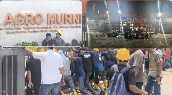 Bertahan di Depan Pagar Agro Murni, Puluhan Buruh UUPJ-TKBM Dumai Tuntut Hak untuk Kembali Bekerja