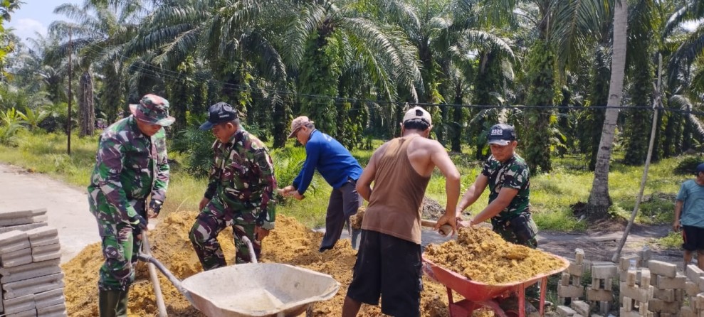 Jembatan Beton Tahap V di Lubuk Gaung Terus Dikebut, Dandim Dumai: Wujud Kepedulian TNI untuk Masyarakat