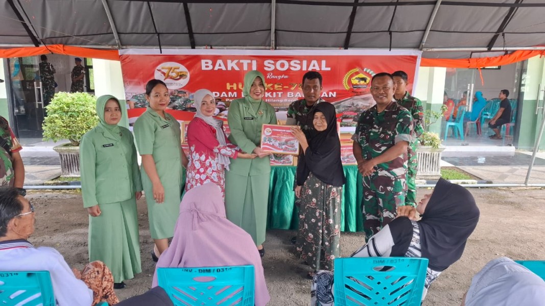 Sambut HUT Kodam I/Bukit Barisan ke-75, Kodim 0314/Inhil Gelar Bhakti Sosial