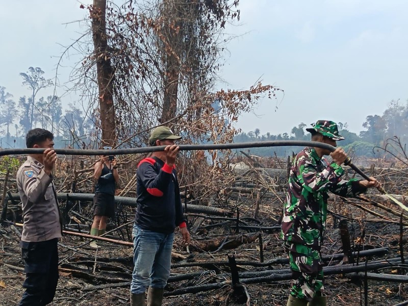 Karhutla Batu Teritip, Kodim Dumai Tekankan Percepatan Pemadaman dan Pendinginan