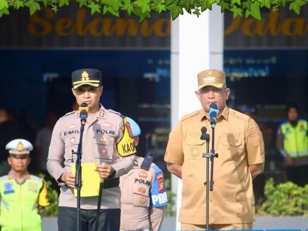 Perkuat Sinergitas, Polres Rokan Hulu Gelar Apel Pasukan Operasi Lilin Lancang Kuning 2025
