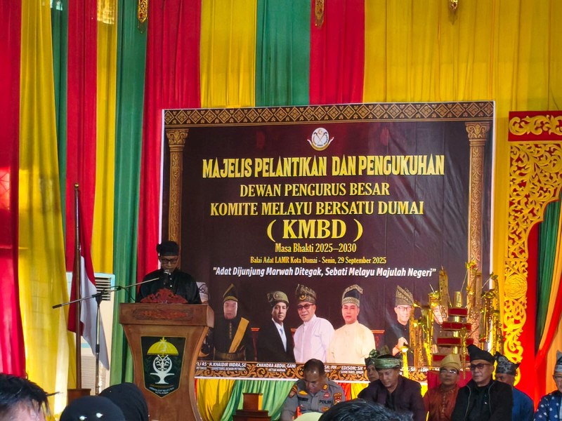 Pengukuhan Komite Melayu Bersatu Dumai di Gedung LAMR, Pelindo Dumai Beri Dukungan