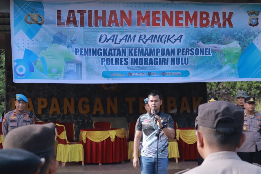 Tingkat Kemampuan dan Pengetahuan Personel, Polres Inhu Gelar Latihan Menembak