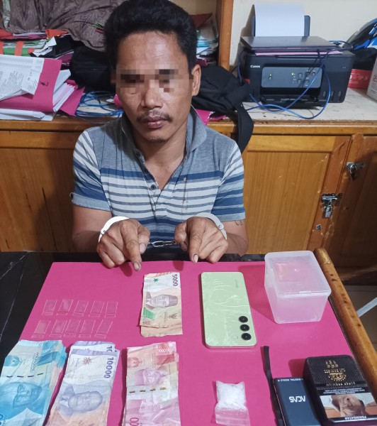 Polsek Minas Tangkap Bandar Shabu di Minas Barat, 5,06 Gram Barang Bukti Diamankan