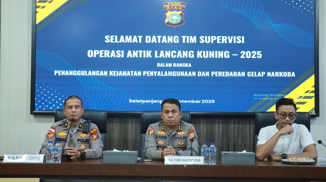 Tim Supervisi Ops Antik Polda Riau Gelar Supervisi Operasi Antik Lancang Kuning 2025 di Polres Meranti