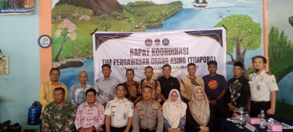Danpos Koramil 03/Minas Hadiri Rakor Timpora di Sungai Mandau, Bahas Pengawasan Orang Asing