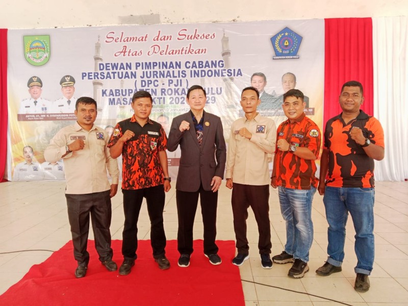 MPC Pemuda Pancasila Hadiri Pelantikan DPC PJI Rokan Hulu, Sampaikan Ucapan Selamat dan Dukungan