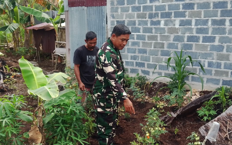 Babinsa Koramil 01 Dumai Patroli Karhutla Sekaligus Dukung Pertanian Warga