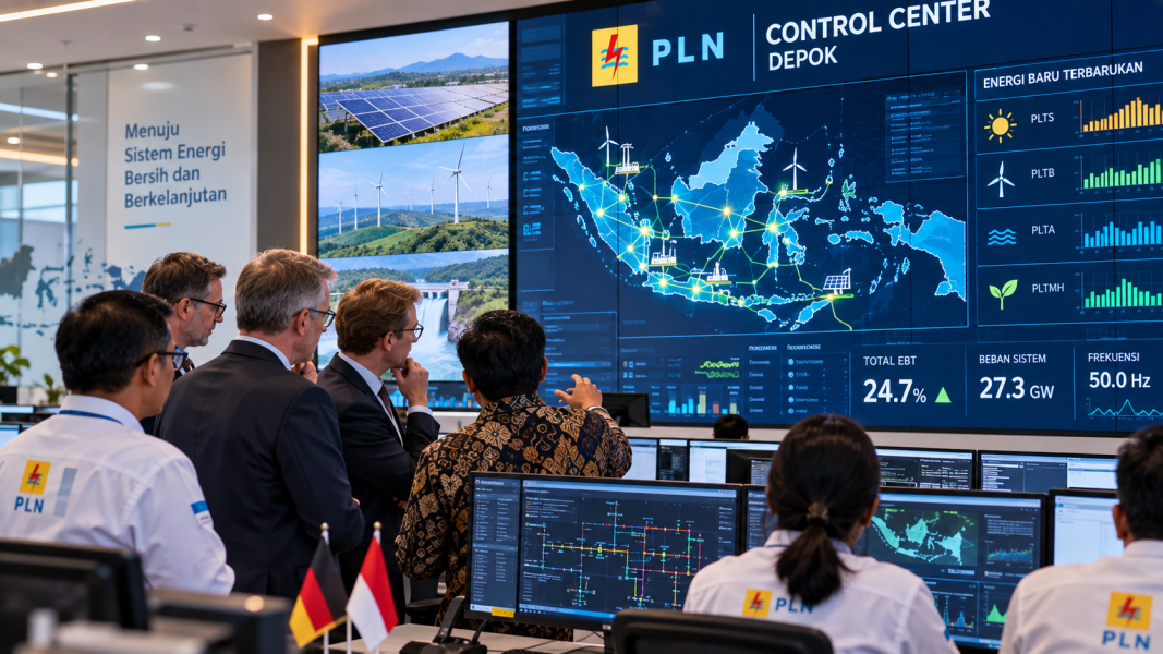 PLN dan Jerman Bahas Integrasi EBT di Control Center Depok
