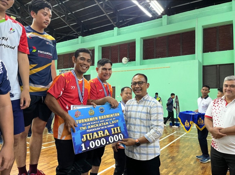 Wujudkan Dumai Sehat PT KPI Unit Dumai Dukung Turnamen Badminton HUT ke-80 TNI AL