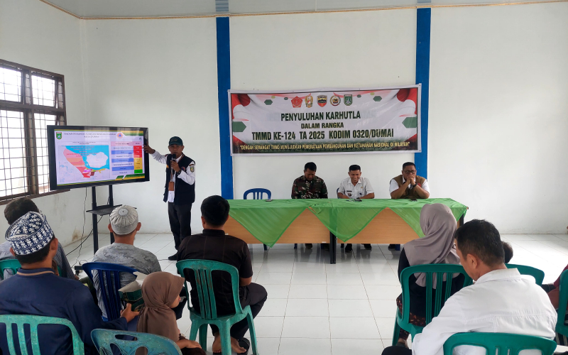 TMMD Kodim 0320 Dumai Gelar Simulasi Penanganan Karhutla