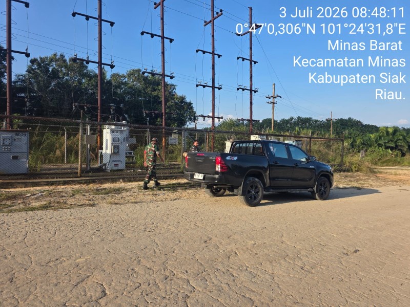 Babinsa Koramil 03/Minas Intensifkan Patroli Penguatan Binter di Area Operasional PHR Minas Field