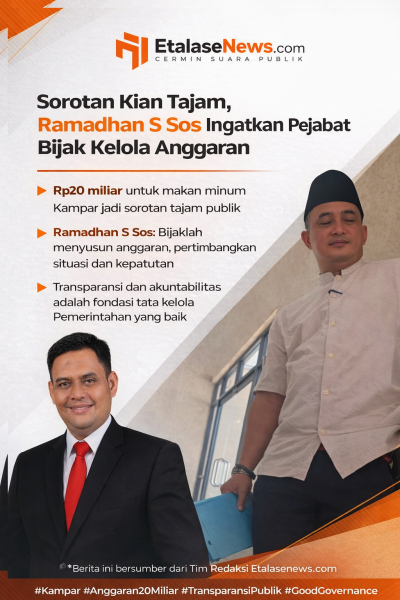 Sorotan Kian Tajam, Ramadhan S Sos Ingatkan Pejabat Bijak Kelola Anggaran