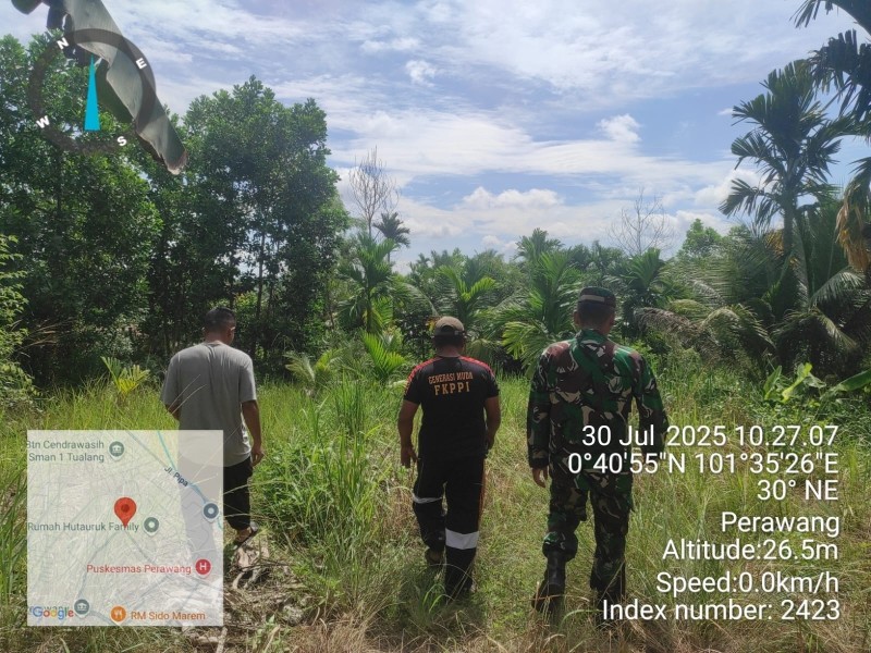 Babinsa Koramil 04/Perawang Laksanakan Patroli Karhutla di Pinang Sebatang Timur, Situasi Aman dan Nihil Titik Api