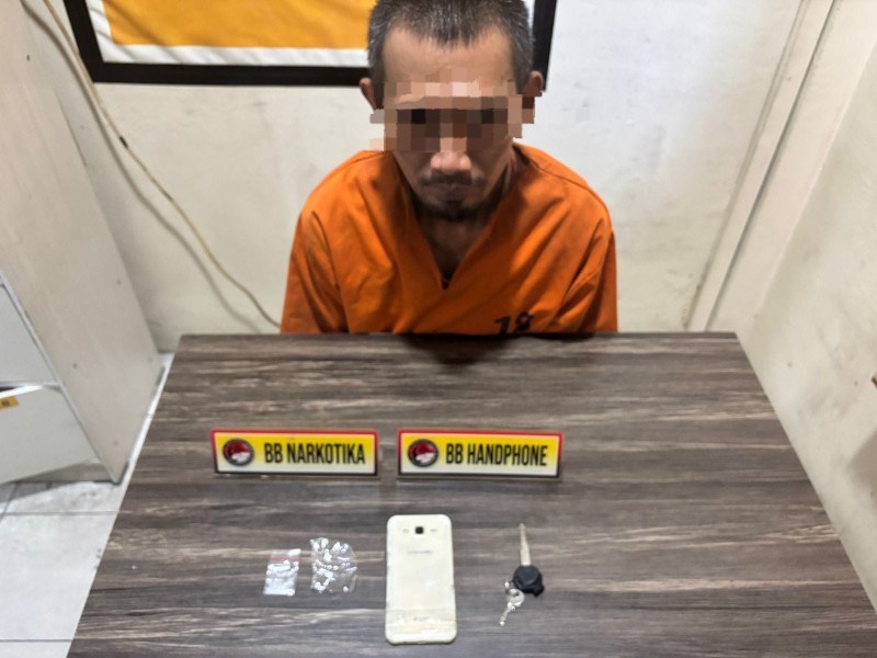 Satresnarkoba Inhil Bekuk Pengedar Shabu di Tembilahan, Motor & HP Ikut Disita!