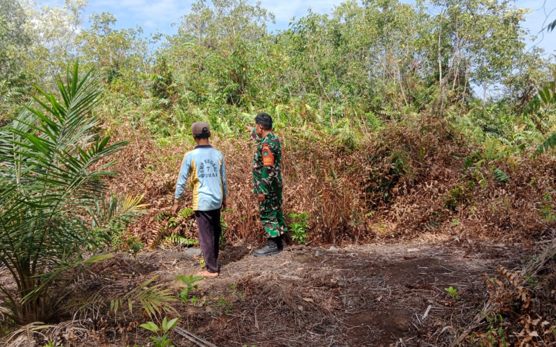 Cegah Karhutla, Babinsa Koramil 01 Dumai Lakukan Patroli dan Sosialisasi di Bagan Keladi