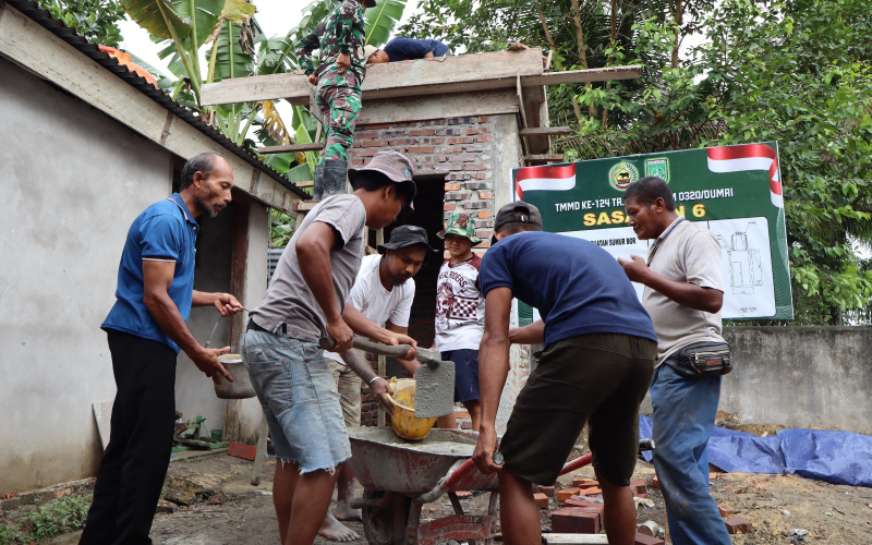 Dansatgas TMMD Kodim 0320 Dumai Apresiasi Semangat dan Partisipasi Aktif dari Masyarakat