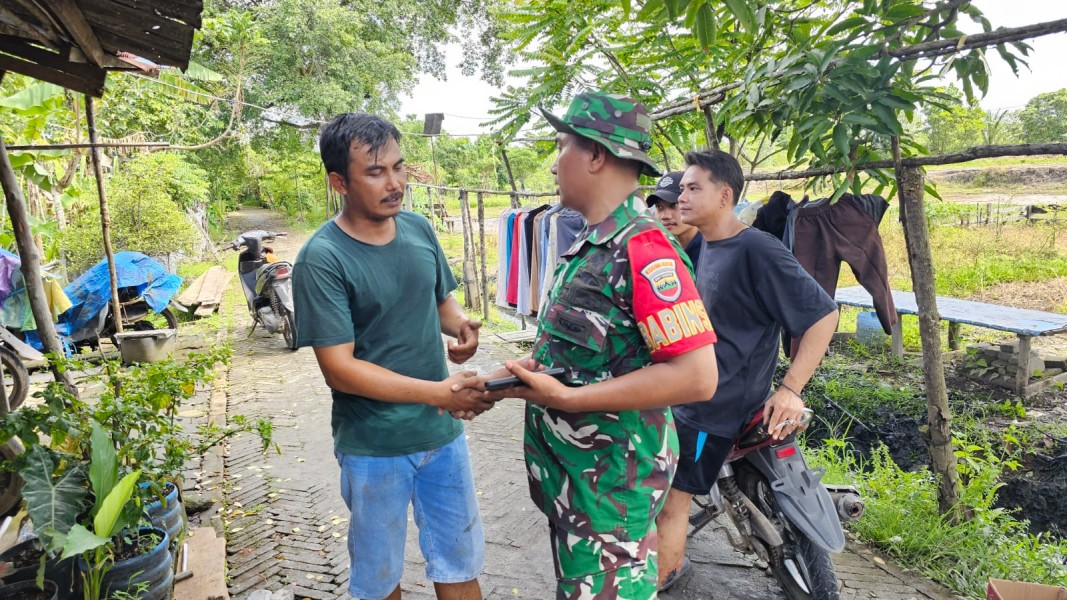 Babinsa Koramil 06/Kateman Ajak Pemuda Jauhi Narkoba dan Judi Online