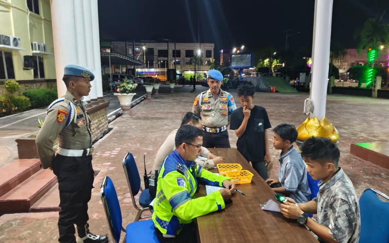 Cegah Aksi Balap Liar, Puluhan Kendaraan Roda Dua Diamankan Polres Dumai